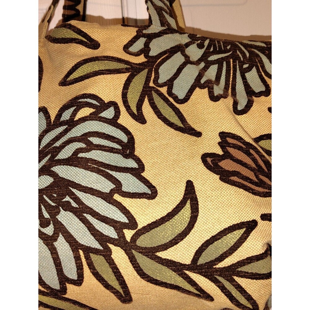 Vintage Kindred Spirit Style Floral Chenille Tapestry Tote Bag Boho Made in USA - Picture 7 of 12